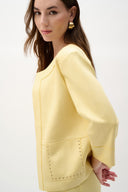 Joseph Ribkoff Foiled Faux Suede Boxy Jacket With Stud Details Style 262905