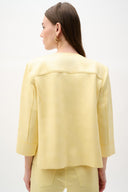Joseph Ribkoff Foiled Faux Suede Boxy Jacket With Stud Details Style 262905