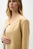 Joseph Ribkoff Foiled Faux Suede Boxy Jacket With Stud Details Style 262905