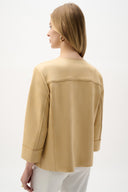 Joseph Ribkoff Foiled Faux Suede Boxy Jacket With Stud Details Style 262905