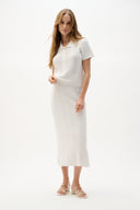 Joseph Ribkoff Textured Sweater Knit Short Sleeve Shirt Style 262926