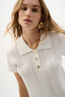 Joseph Ribkoff Textured Sweater Knit Short Sleeve Shirt Style 262926