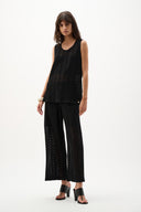 Joseph Ribkoff Knit Chevron Stitch Culotte Pants Style 262933