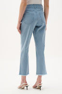Joseph Ribkoff Cotton Denim Stripe Print Straight Jeans Style 262934