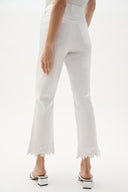 Joseph Ribkoff Denim Straight Crop Jeans With Lace Appliqué Style 262938