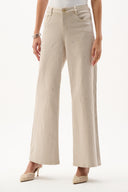 Joseph Ribkoff Denim Wide Leg Jeans With Rhinestones Style 262940