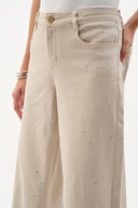 Joseph Ribkoff Denim Wide Leg Jeans With Rhinestones Style 262940