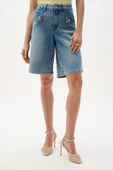 Joseph Ribkoff Repreve® Denim Straight Jean Shorts Style 262941