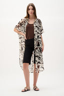 Joseph Ribkoff Tropical Print Straight Blouse Style 262949