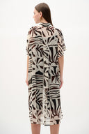 Joseph Ribkoff Tropical Print Straight Blouse Style 262949
