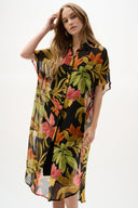 Joseph Ribkoff Tropical Print Straight Blouse Style 262949