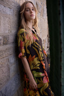 Joseph Ribkoff Tropical Print Straight Blouse Style 262949