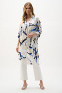 Joseph Ribkoff Cotton Voile Abstract Print Straight Blouse Style 262950