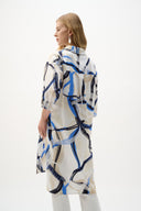 Joseph Ribkoff Cotton Voile Abstract Print Straight Blouse Style 262950