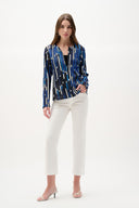 Joseph Ribkoff Geometric Print Fitted Jacket Style 262953