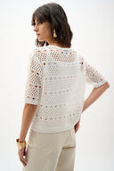 Joseph Ribkoff Sweater Knit Open-Stitch Cardigan Style 262955