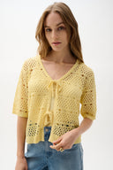 Joseph Ribkoff Sweater Knit Open-Stitch Cardigan Style 262955