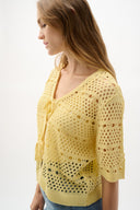 Joseph Ribkoff Sweater Knit Open-Stitch Cardigan Style 262955