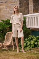 Joseph Ribkoff Tropical Print  Short Sleeve Sweater Style 262956