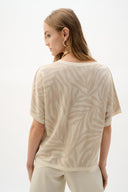 Joseph Ribkoff Tropical Print  Short Sleeve Sweater Style 262956