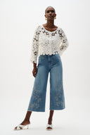 Joseph Ribkoff Crochet Boxy Cardigan Style 262958