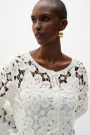Joseph Ribkoff Crochet Boxy Cardigan Style 262958