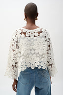 Joseph Ribkoff Crochet Boxy Cardigan Style 262958