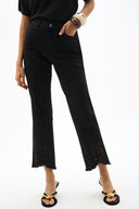 Joseph Ribkoff Straight Jeans With Flower Embroidery Style 262981