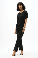 Joseph Ribkoff Straight Jeans With Flower Embroidery Style 262981