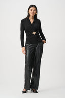 Joseph Ribkoff Silky Knit Twist Wrap Top Style 263004.