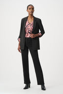 Joseph Ribkoff Woven Twill Printed Cuffs Blazer Style 263014