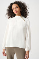 Joseph Ribkoff Satin Stand-Collar Top Style 263020