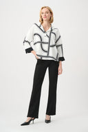 Joseph Ribkoff Geometric Boxy Top Style 263021