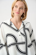 Joseph Ribkoff Geometric Boxy Top Style 263021
