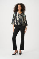 Joseph Ribkoff Satin Abstract Boxy Top Style 263024