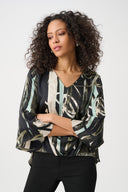 Joseph Ribkoff Satin Abstract Boxy Top Style 263024