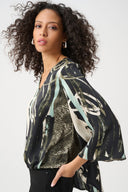 Joseph Ribkoff Satin Abstract Boxy Top Style 263024
