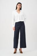 Joseph Ribkoff Satin Shirt-Collar Tunic Style 263025