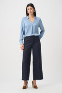 Joseph Ribkoff Satin Shirt-Collar Tunic Style 263025