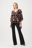 Joseph Ribkoff Chiffon Abstract Poncho Top Style 263029