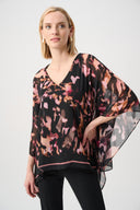 Joseph Ribkoff Chiffon Abstract Poncho Top Style 263029