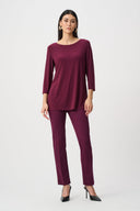 Joseph Ribkoff Heavy Knit Straight Pull-On Pants Style 263045