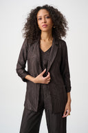 Joseph Ribkoff Pleated Satin Open Blazer Style 263050