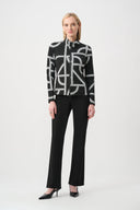 Joseph Ribkoff Geometric Fitted Jacket Style 263055