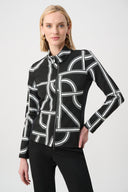 Joseph Ribkoff Geometric Fitted Jacket Style 263055