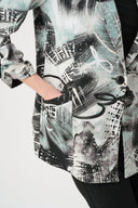 Joseph Ribkoff Abstract Print Straight Blazer Style 263056