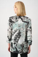 Joseph Ribkoff Abstract Print Straight Blazer Style 263056