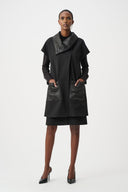 Joseph Ribkoff Heavy Knit Vest With Quilted Collar Style 263059.