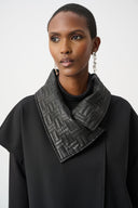 Joseph Ribkoff Heavy Knit Vest With Quilted Collar Style 263059