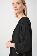 Joseph Ribkoff 3/4 Dolman Sleeve Boat-Neck Tunic Style 263069